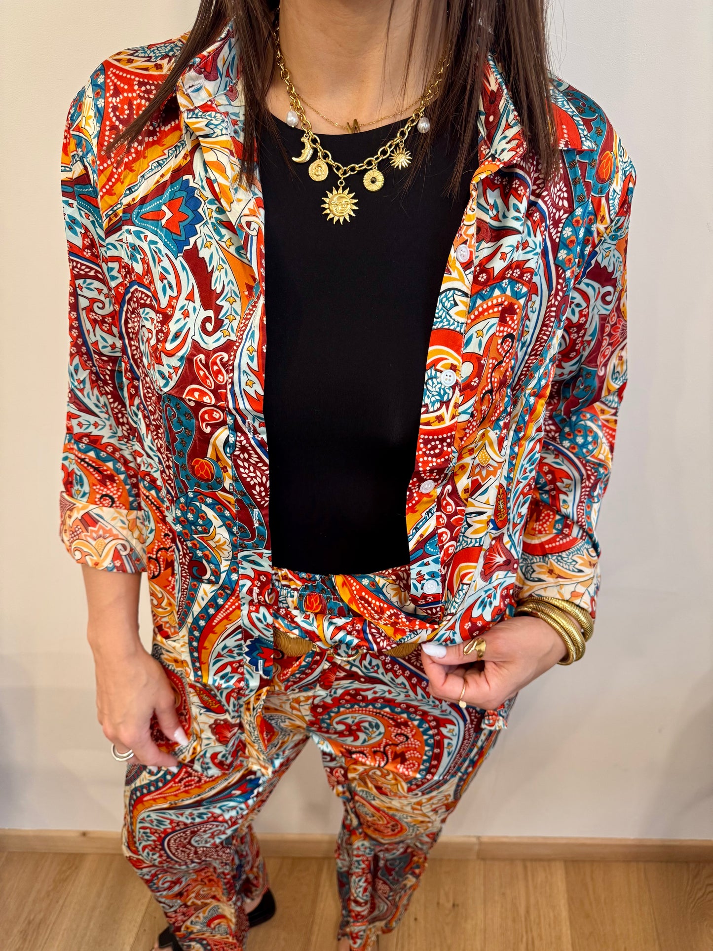 CHEMISE SUNPRINT SATINÉE