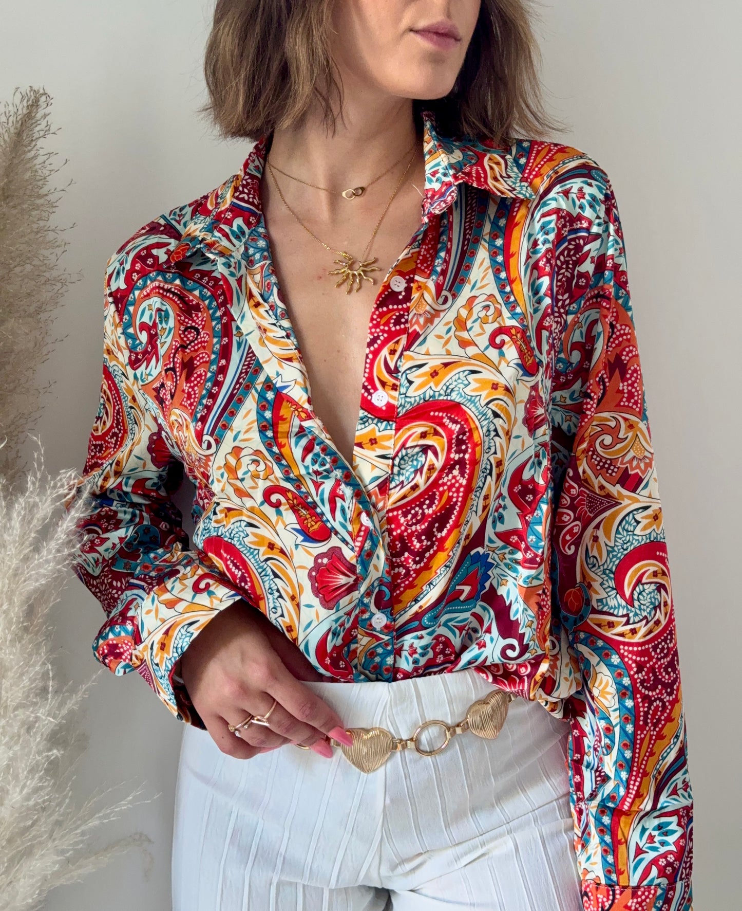 CHEMISE SUNPRINT SATINÉE