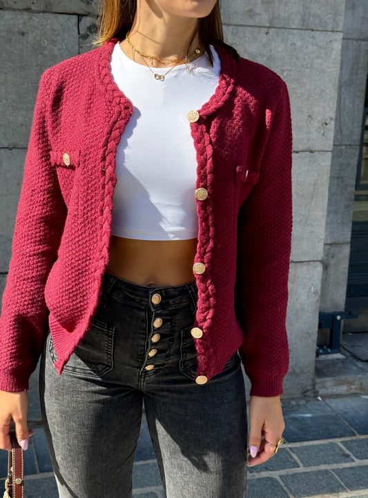 GILET CERISE