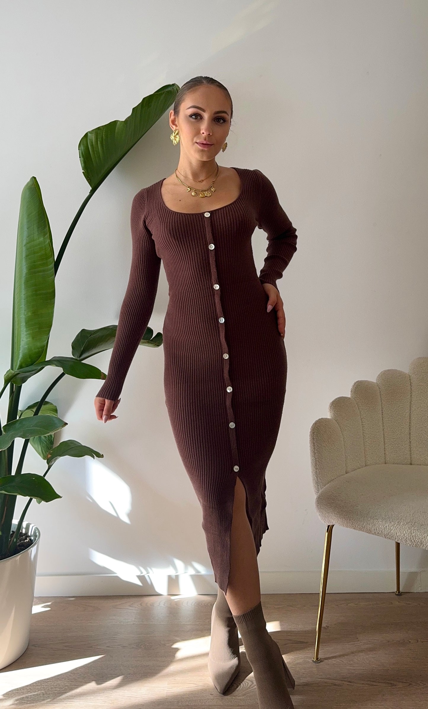 ROBE LONGUE CHOCO