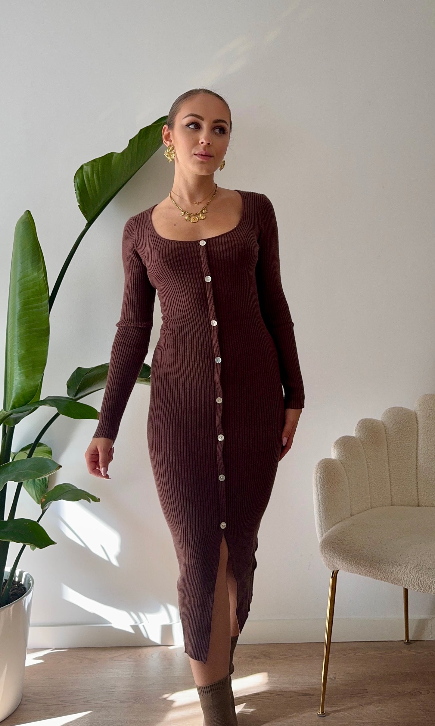 ROBE LONGUE CHOCO