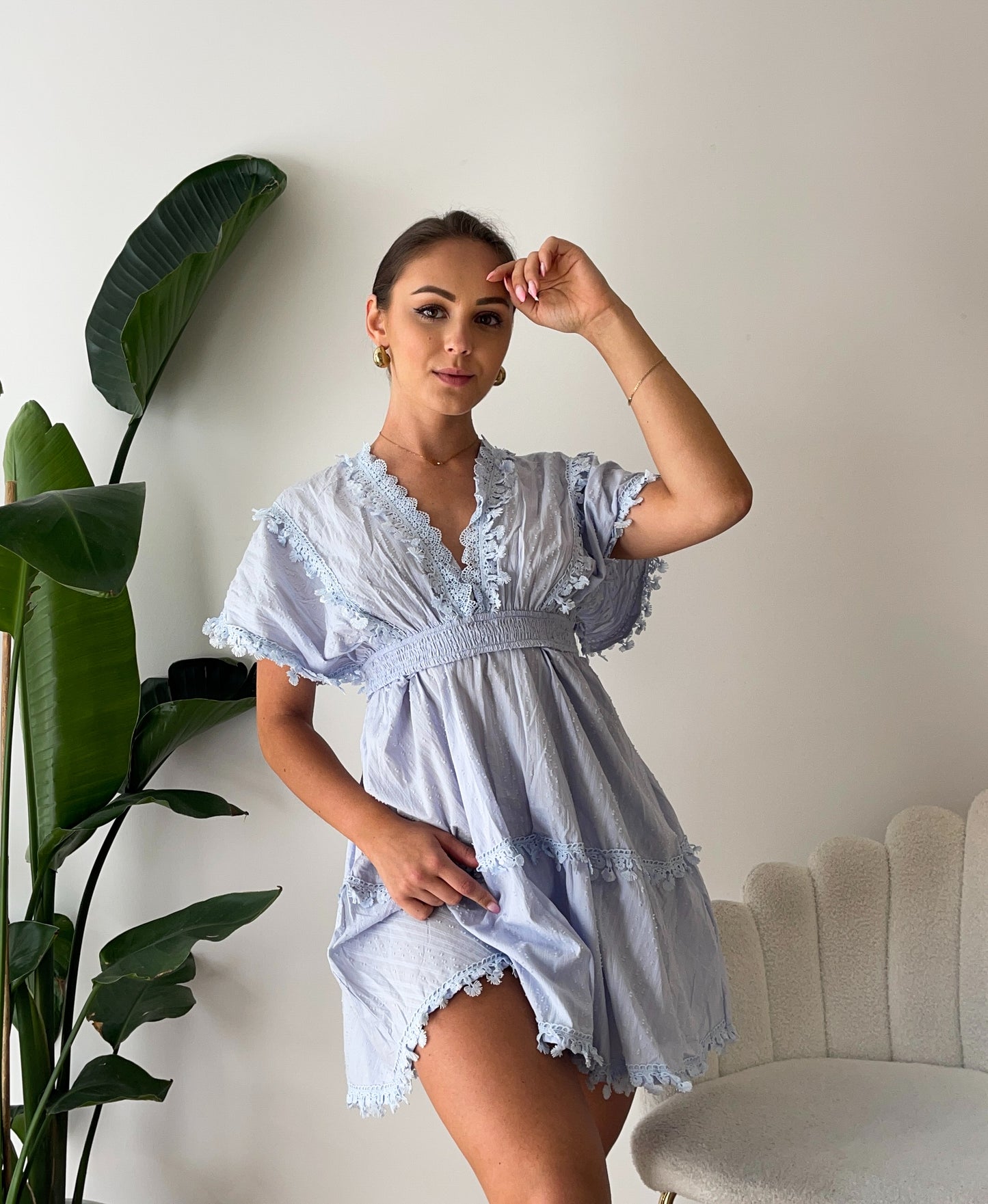 ROBE LILA BLEU